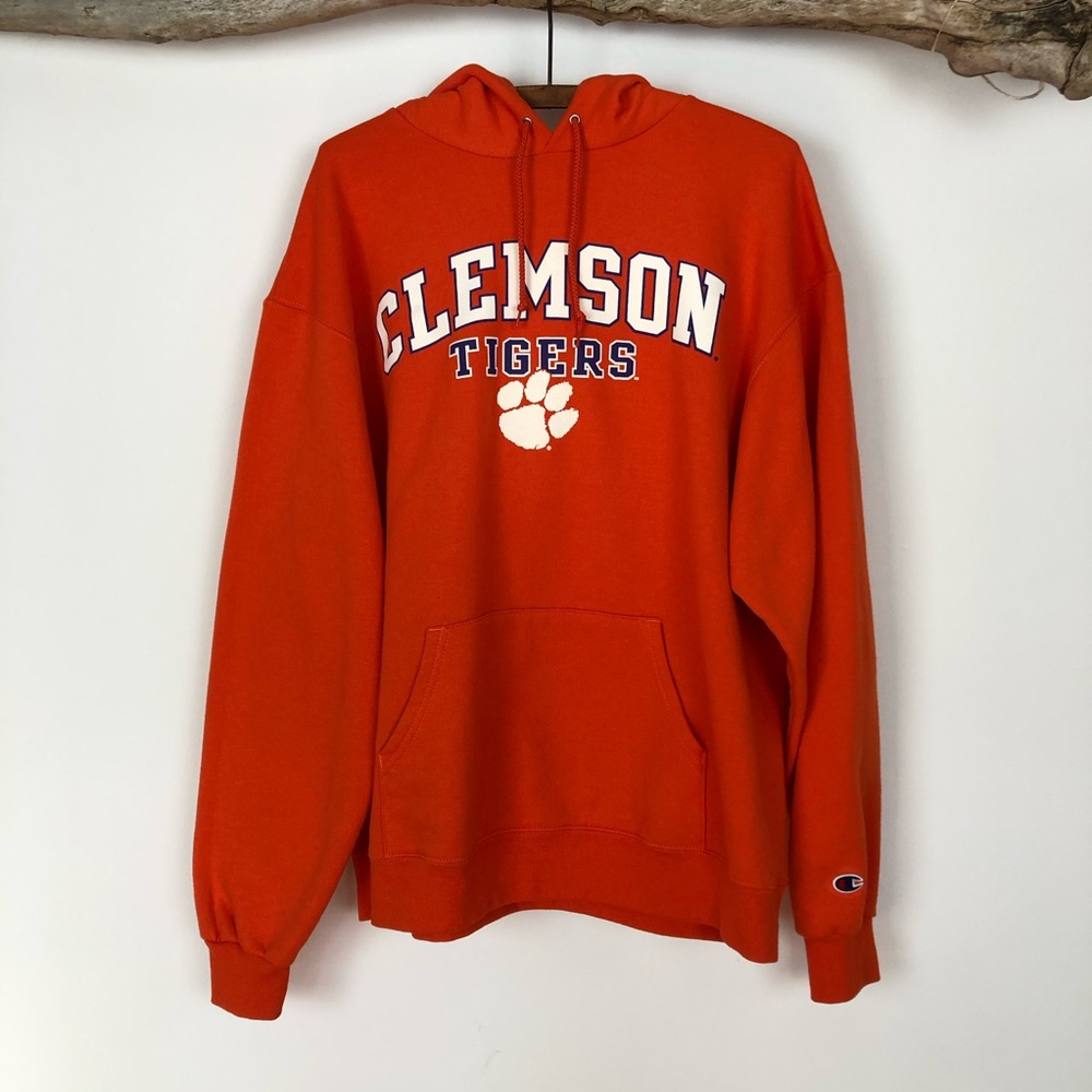 Clemson Tigers Hoodie. Champion. Large.